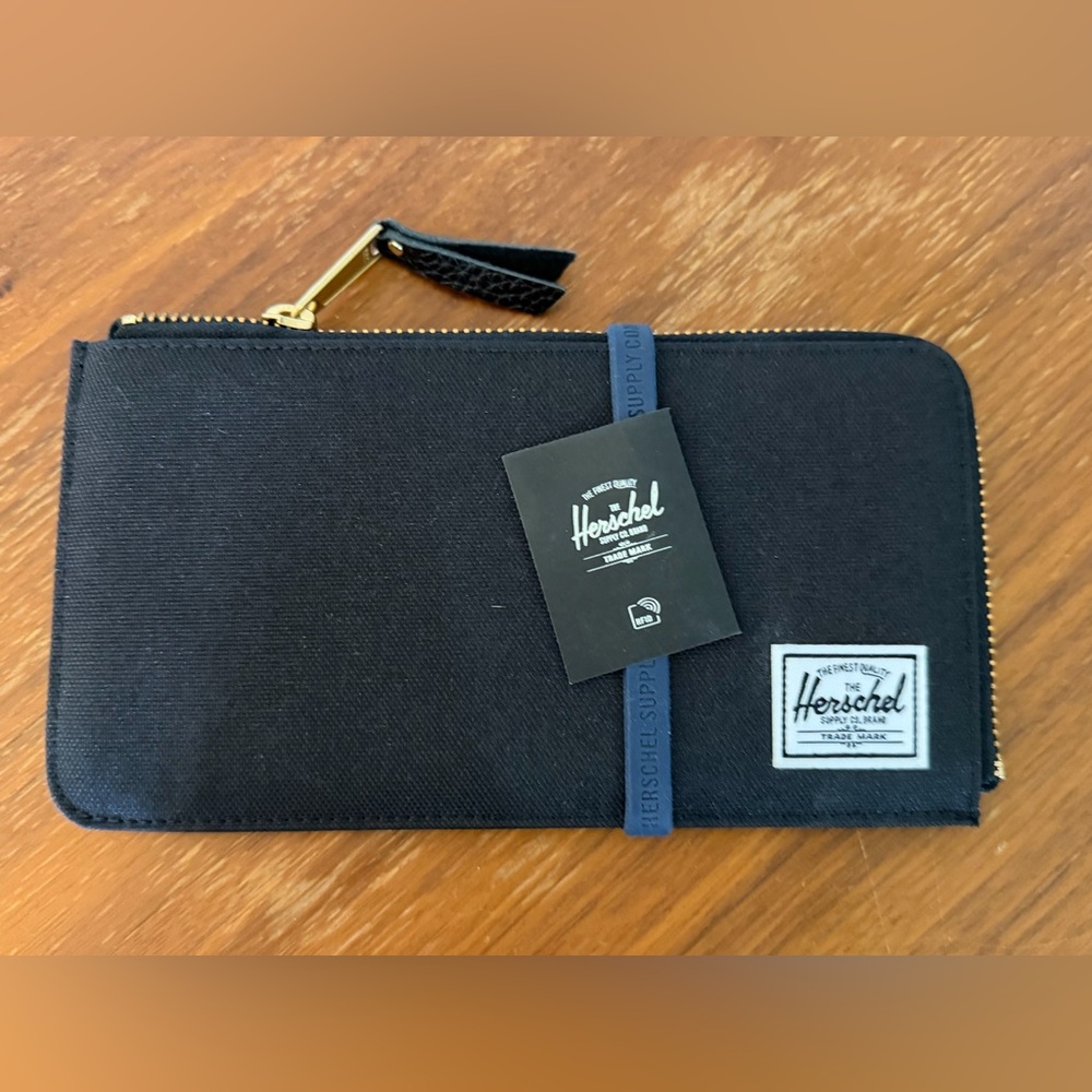 Herschel Supply Company Black and Gold Wallet